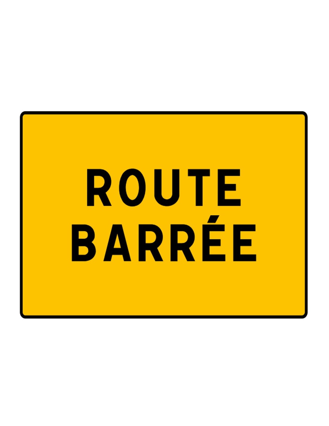 Panneau seul KC1 21P "Route barrée" BJS Matériel TP